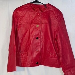 Smith-forester red leather jacket